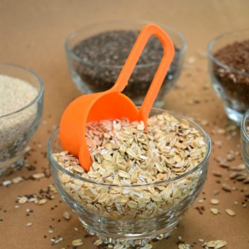 Oats are a wholegrain, which is high in fibre.