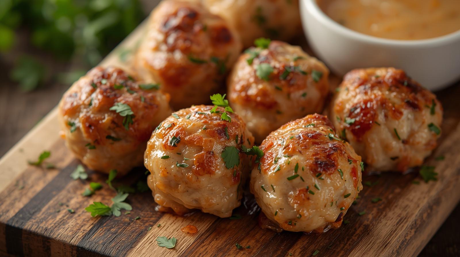 Cheesy Chicken Meatballs